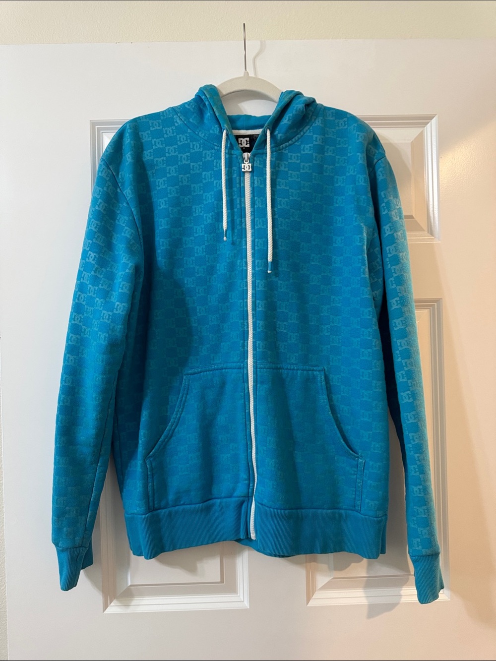 DC Teal Zip-Up Hooded Sweater